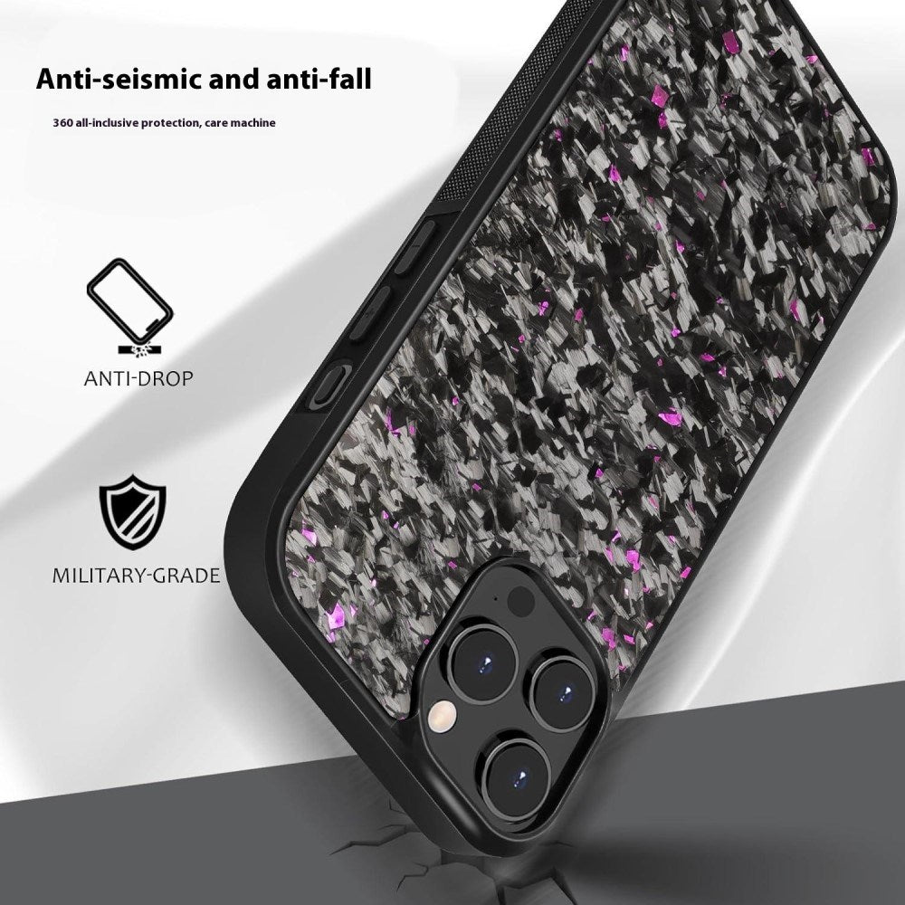 EIDERWOOD iPhone 15 Pro Non-Slip Carbon Skal - MagSafe Kompatibel - Blå