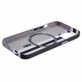 EIDERWOOD Mönstrad Carbon Skal - iPhone 14 - MagSafe Kompatibel - Grey Stripes