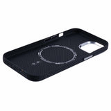 EIDERWOOD Mönstrad Carbon Skal - iPhone 14 - MagSafe Kompatibel - Dark ZigZag Pattern