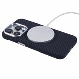 EIDERWOOD Mönstrad Carbon Skal - iPhone 14 Pro - MagSafe Kompatibel - Black