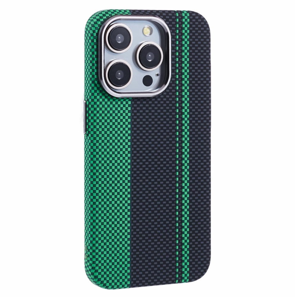 EIDERWOOD Mönstrad Carbon Skal - iPhone 14 Pro - MagSafe Kompatibel - Green/Black