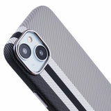 EIDERWOOD Mönstrad Carbon Skal - iPhone 13 - MagSafe Kompatibel - Grey Stripes