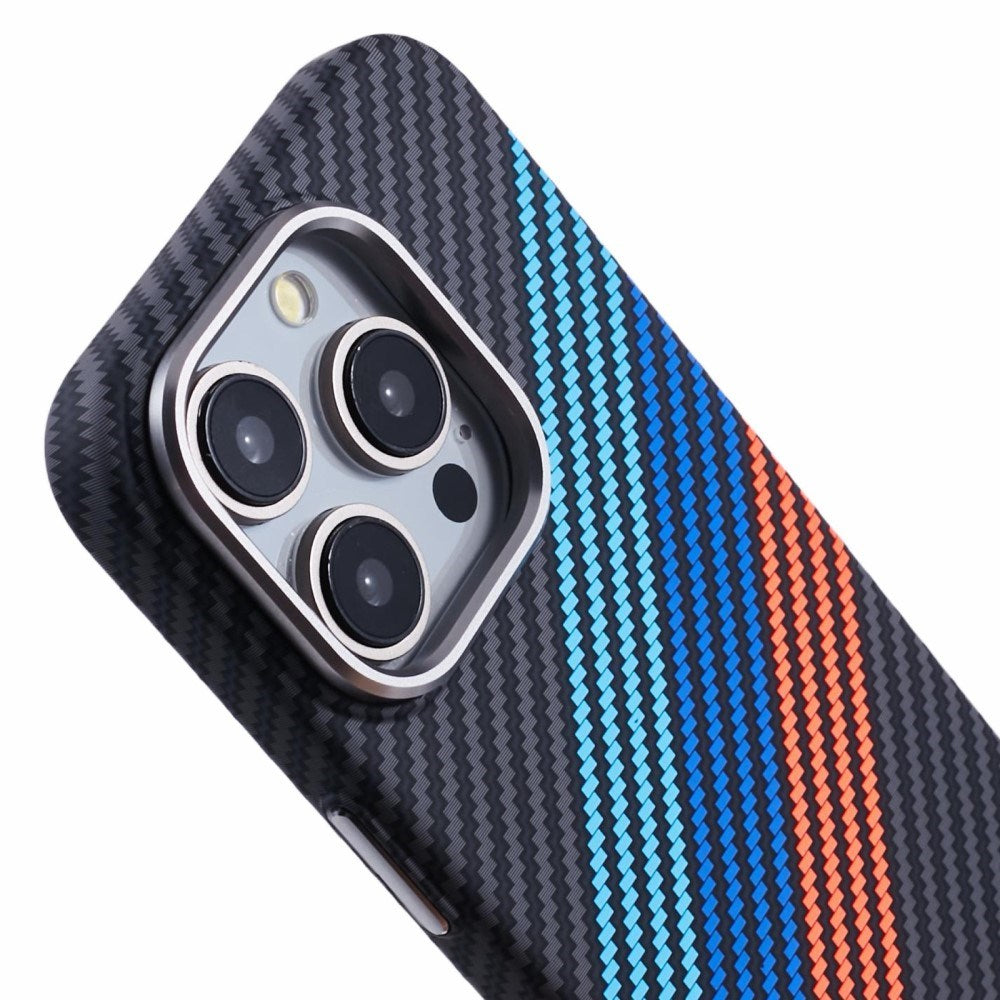 EIDERWOOD Mönstrad Carbon Skal - iPhone 13 Pro - MagSafe Kompatibel - Colorful Stripes