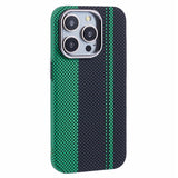 EIDERWOOD Mönstrad Carbon Skal - iPhone 12/12 Pro - MagSafe Kompatibel - Green/Black