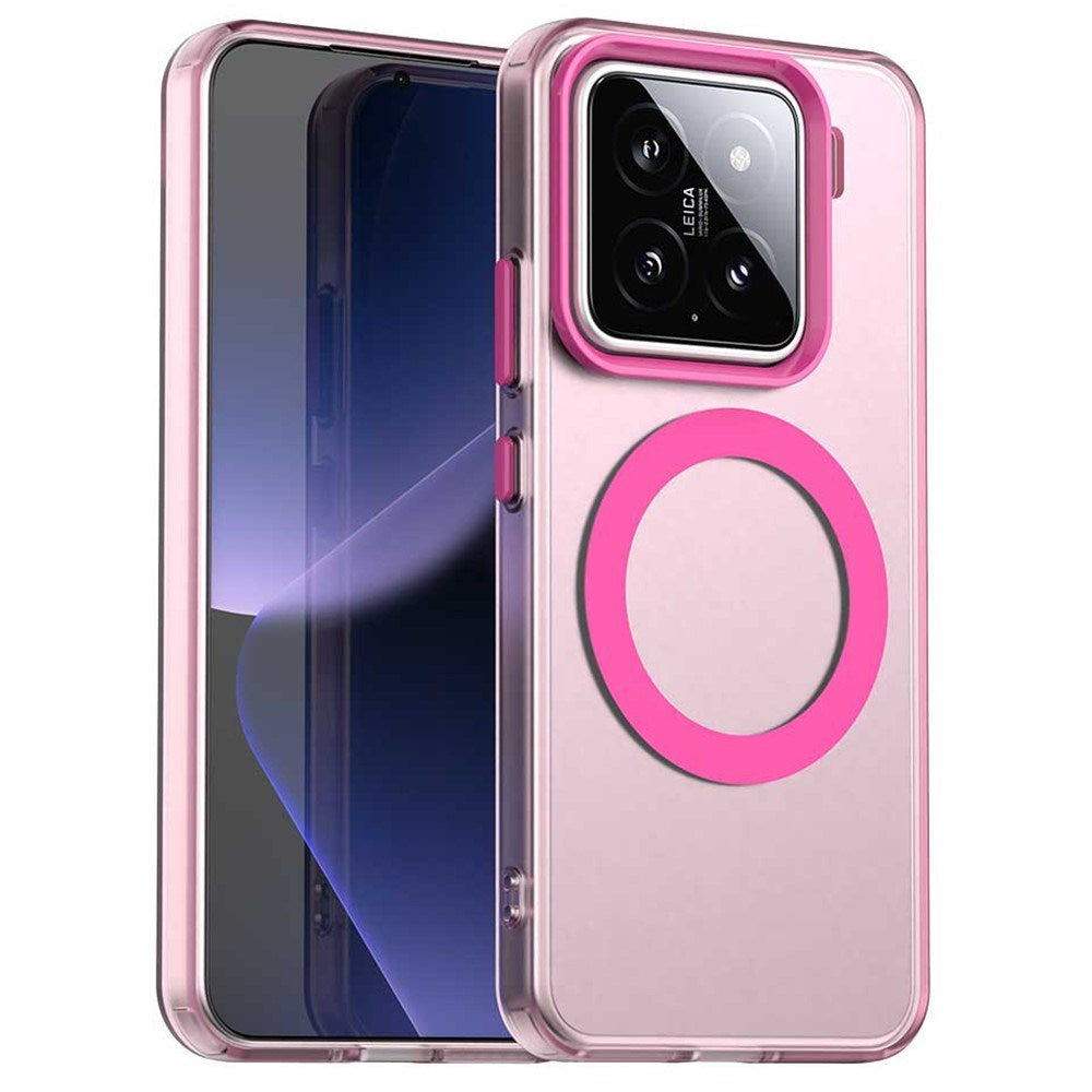 EIDERWOOD Xiaomi 15 Hybrid Plast Skal - MagSafe Kompatibel - Genomskinlig / Rosa