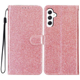 EIDERWOOD Samsung Galaxy A36 (5G) Läder Flip Fodral m. Plånbok & Rem - Glitter - Rose Gold