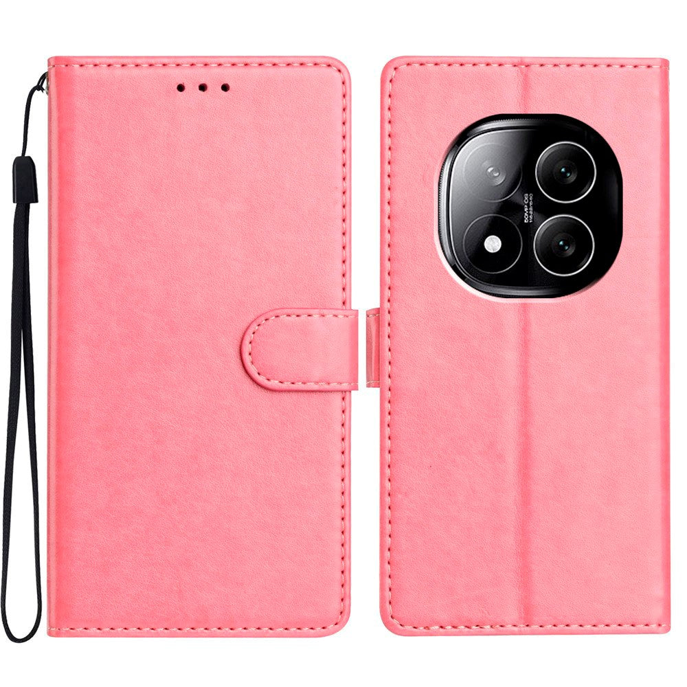 EIDERWOOD Xiaomi Redmi Note 14 Pro (5G) / Poco X7 Konstläder Flip Fodral m. Rem - Rosa