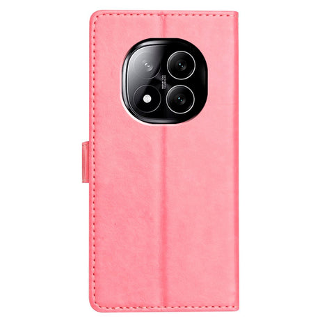 EIDERWOOD Xiaomi Redmi Note 14 Pro (5G) / Poco X7 Konstläder Flip Fodral m. Rem - Rosa