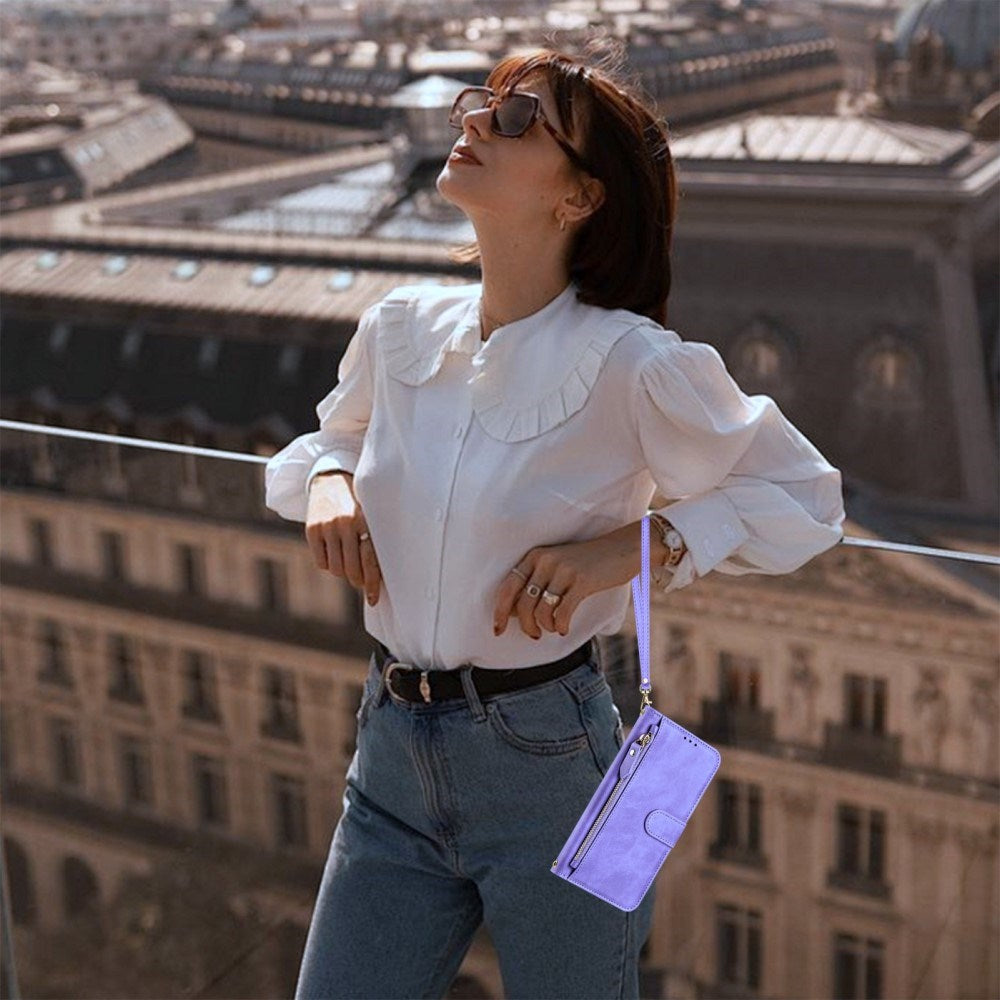 EIDERWOOD Xiaomi Redmi Note 14 Pro+ / 14 Pro (5G) Fodral med Korthållare för 6 kort & Blixtlåsficka - Lila