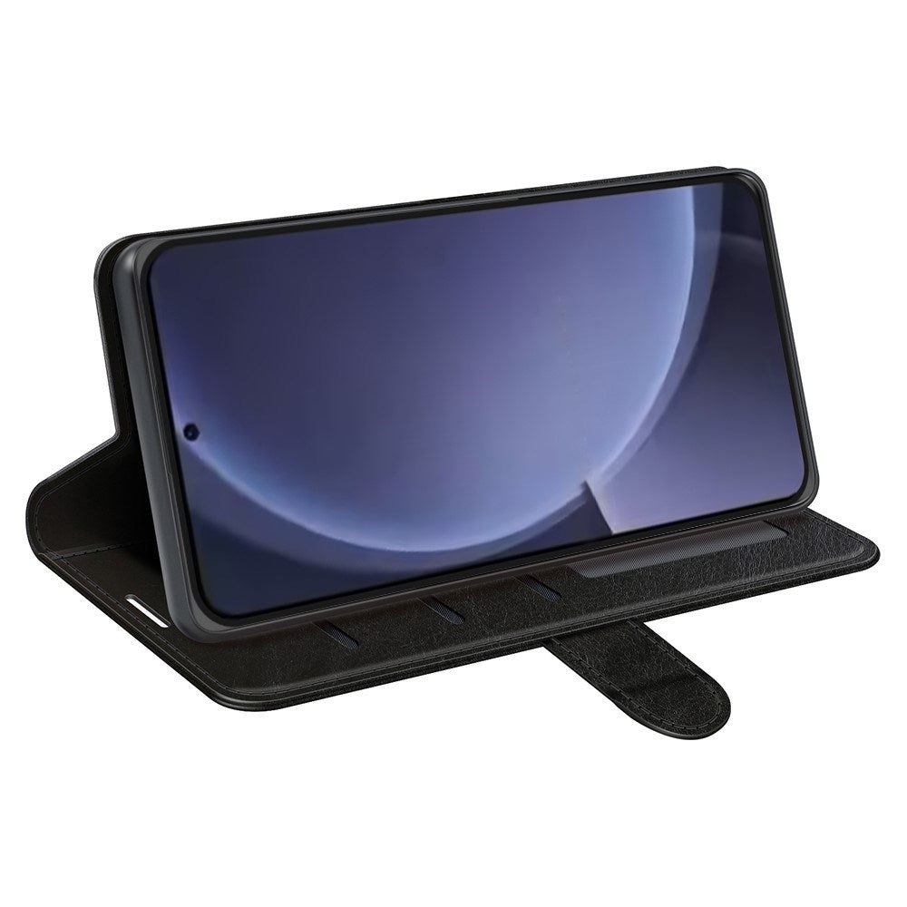 EIDERWOOD Samsung Galaxy S25+ (Plus) Konstläder Flip Fodral m. Korthållare & Ställfunktion - Svart