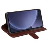 EIDERWOOD Samsung Galaxy S25+ (Plus) Konstläder Flip Fodral m. Korthållare & Ställfunktion - Brun