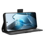 EIDERWOOD OnePlus 13 Fodral i Konstläder med Stativfunktion och Extra Korthållare - Svart