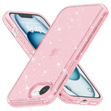 EIDERWOOD iPhone 16e Hybrid Glitter Plast Skal - MagSafe Kompatibel - Rosa