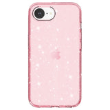 EIDERWOOD iPhone 16e Hybrid Glitter Plast Skal - MagSafe Kompatibel - Rosa