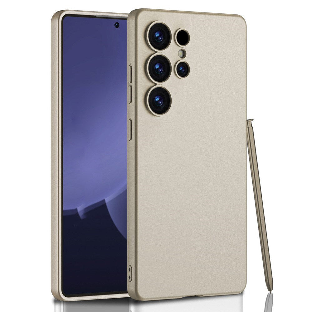 EIDERWOOD Samsung Galaxy S25 Ultra Slim Plast Skal inklusive Liten Penna - Beige