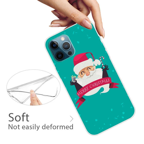 iPhone 14 Pro Skal TPU-plast - Jul-tema - Juletomte med Klapp oh Polkakäpp