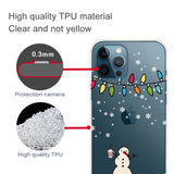 iPhone 14 Pro TPU Plast Skal - Jul-tema - Snögubbe med Kakao