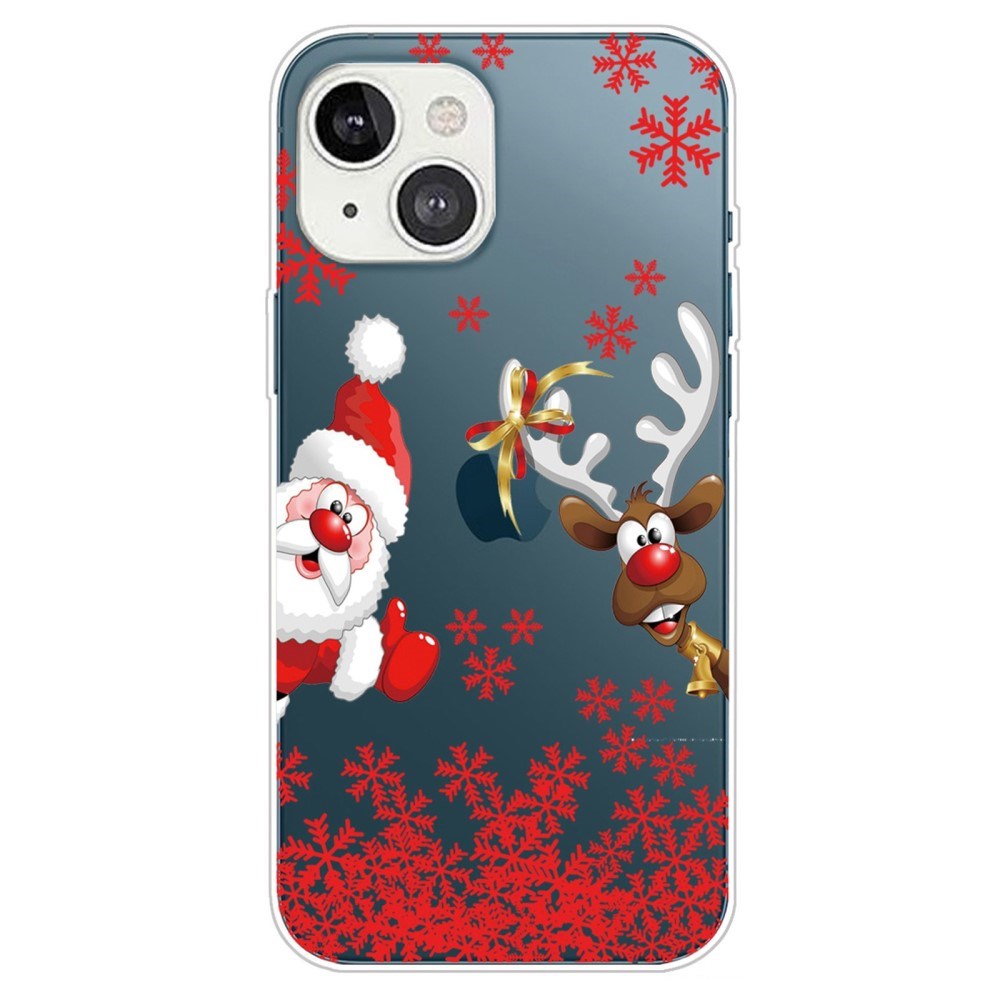 iPhone 14 Plus Skal TPU-plast - Jul-tema - Jultomte och Ren