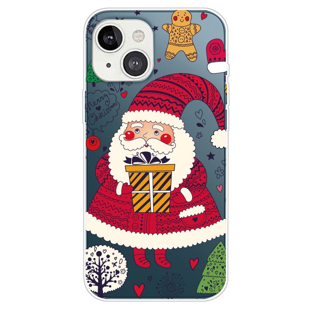 iPhone 14 Plus Skal TPU-plast - Jul-tema - Jultomte med Julklapp