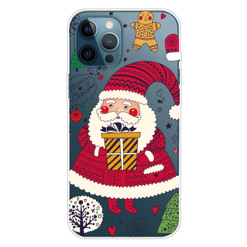 iPhone 14 Pro Skal TPU-plast - Jul-tema - Jultomte med Julklapp