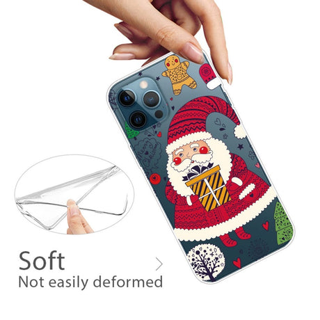 iPhone 14 Pro Skal TPU-plast - Jul-tema - Jultomte med Julklapp