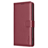 Samsung Galaxy A26 (5G) BINFEN Konstläder Fodral m. RFID Blockering - Röd