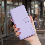 Samsung Galaxy A56 (5G) BINFEN Konstläder Fodral m. RFID Blockering - Lila