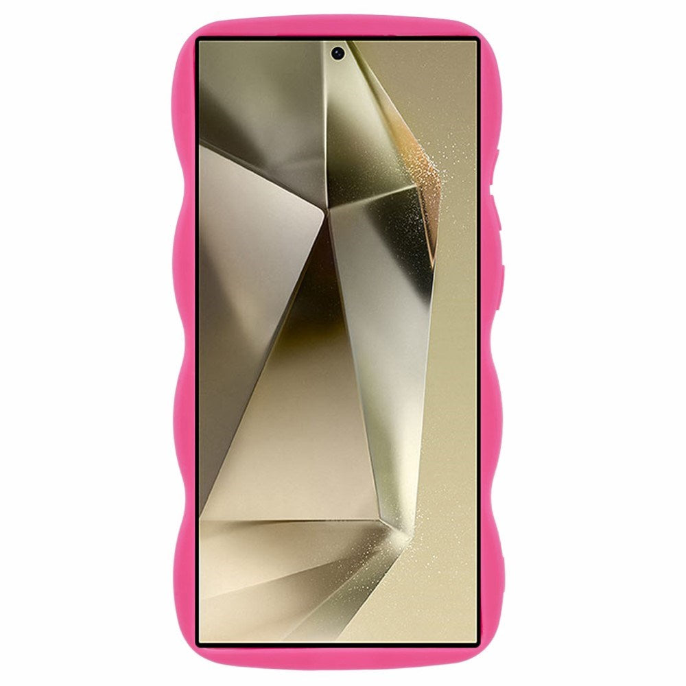 EIDERWOOD Samsung Galaxy S25 Ultra Flexibelt Plastskal med Vågmönster - Pink