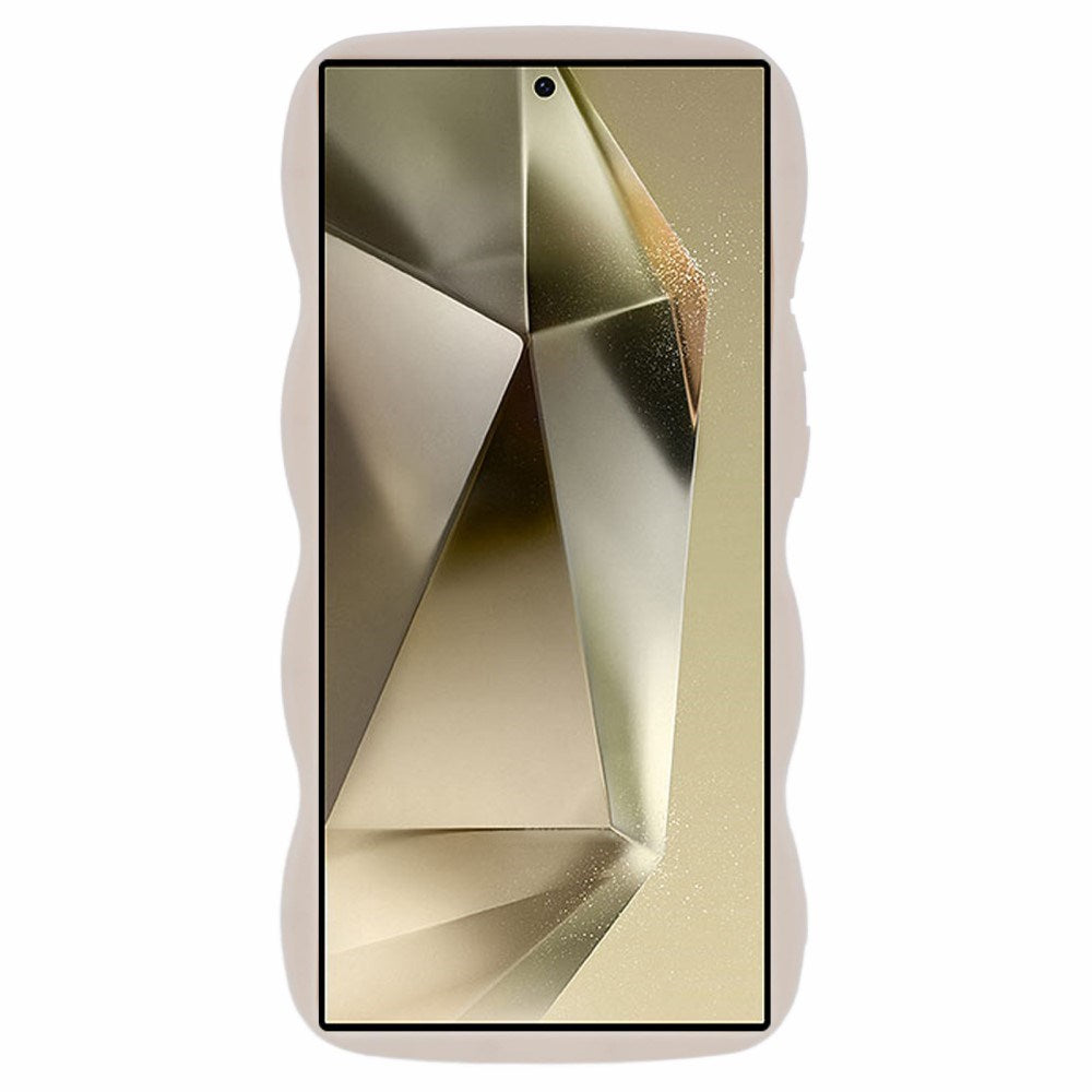 EIDERWOOD Samsung Galaxy S25 Ultra Flexibelt Plastskal med Vågmönster - Beige