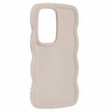 EIDERWOOD Samsung Galaxy S25 Ultra Flexibelt Plastskal med Vågmönster - Beige