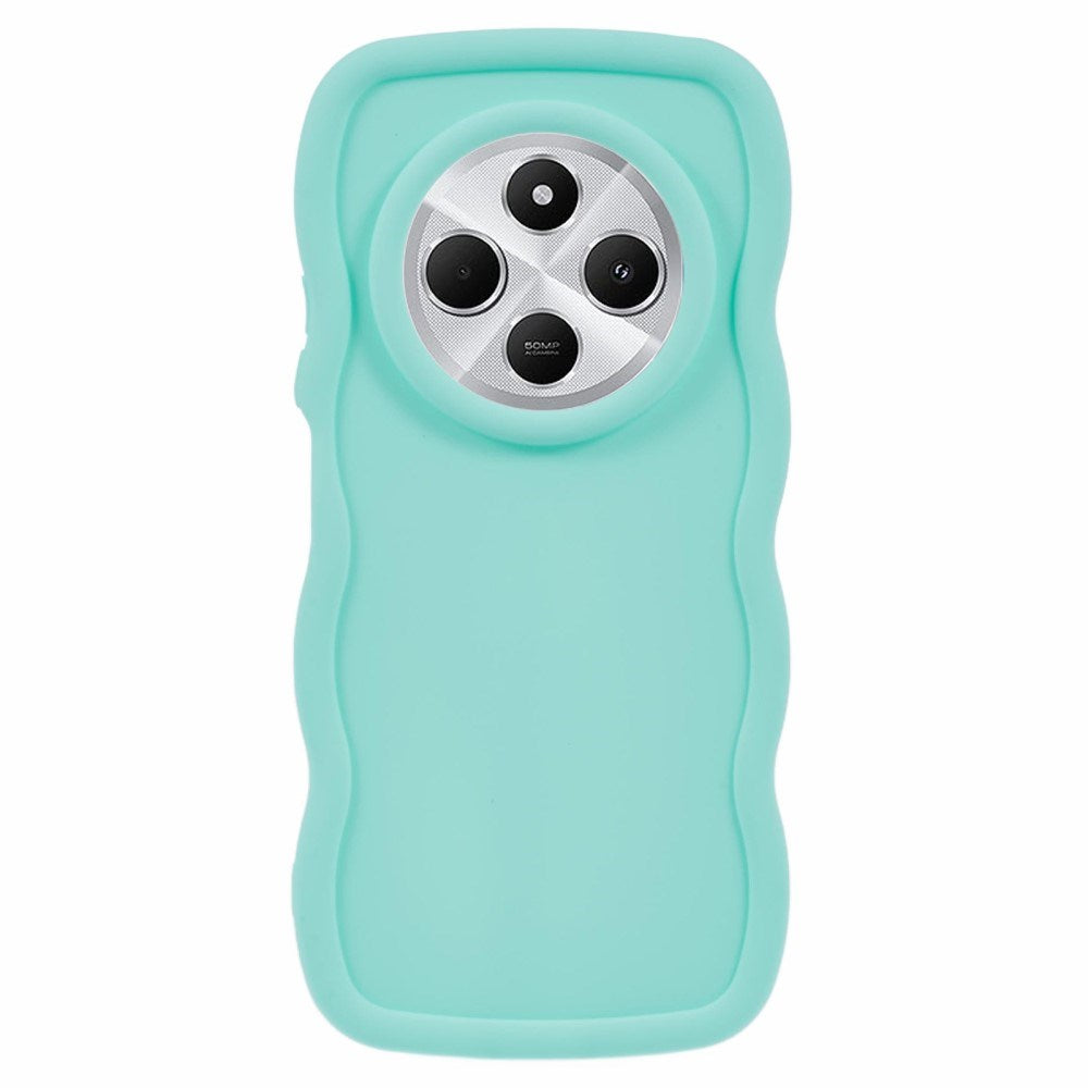 EIDERWOOD Xiaomi Redmi 14C Flexibelt Plast Wavy Skal - Blå