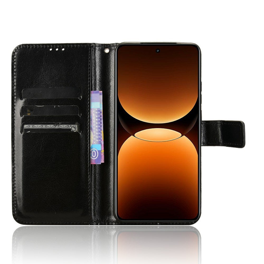 EIDERWOOD Realme GT 7 Pro (5G) Konstläder Flip Fodral m. Rem - Svart