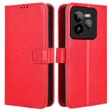 EIDERWOOD Realme GT 7 Pro (5G) Konstläder Flip Fodral m. Rem - Röd
