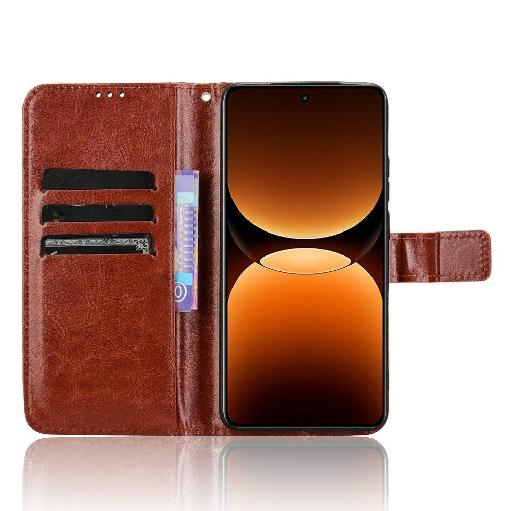 EIDERWOOD Realme GT 7 Pro (5G) Konstläder Flip Fodral m. Rem - Brun