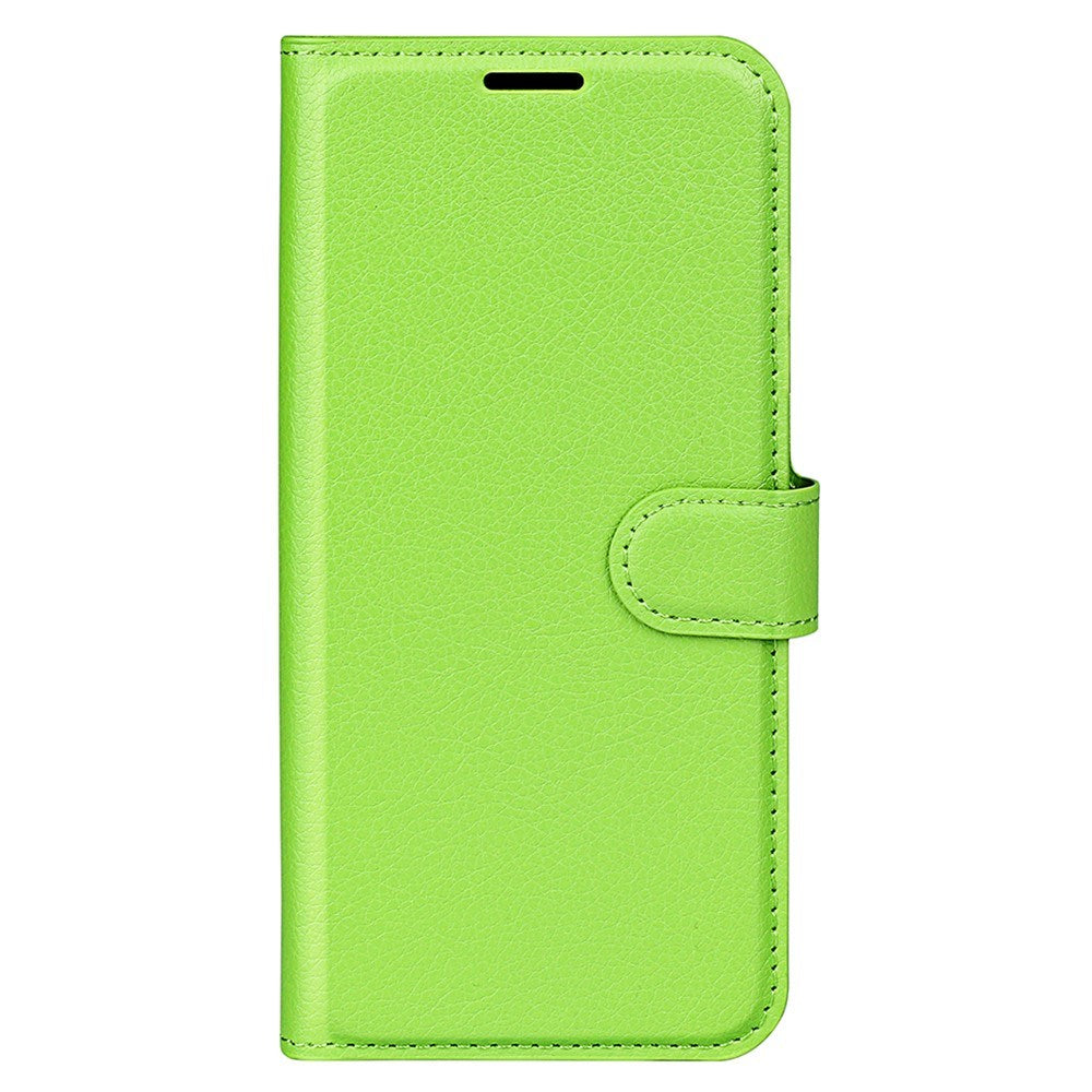 EIDERWOOD OnePlus 13 Stötskyddande Läder Wallet Case med Litchi Textur - Grön