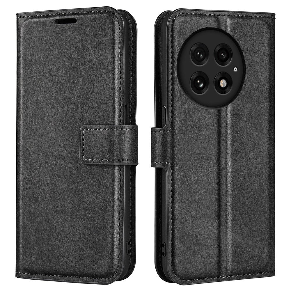 EIDERWOOD OnePlus 13 Wallet Fodral i Läder med Plånbok - Svart