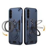 EIDERWOOD Samsung Galaxy A36 (5G) Hybrid Skal med 360 Graders Roterbart Kickstand - MagSafe Kompatibelt - Blå