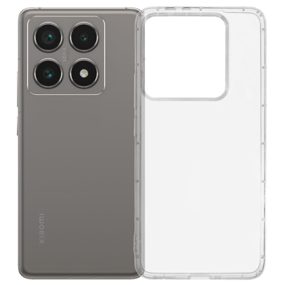 EIDERWOOD Xiaomi 14T Pro Flexibelt Plast Bakside Skal - Genomskinlig