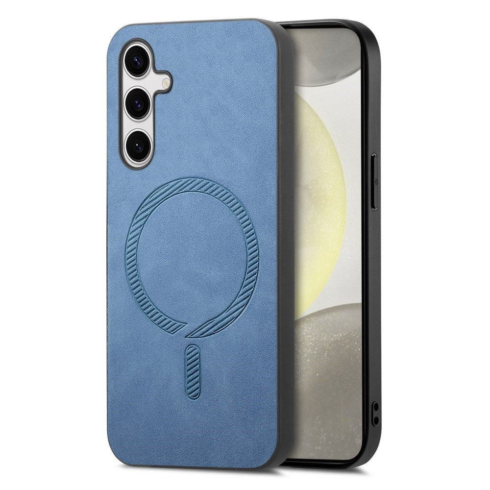 EIDERWOOD Samsung Galaxy S25 Konstläder Skal - MagSafe Kompatibel - Blå