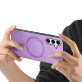 EIDERWOOD Samsung Galaxy S25 Konstläder Skal - MagSafe Kompatibel - Lila