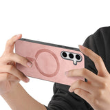 EIDERWOOD Samsung Galaxy S25 Konstläder Skal - MagSafe Kompatibel - Rosa