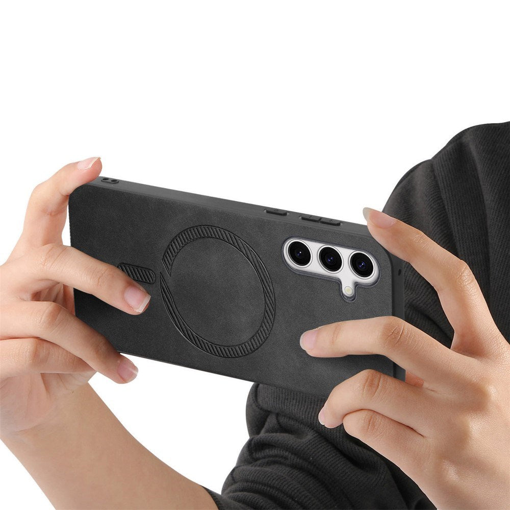 EIDERWOOD Samsung Galaxy S25 Konstläder Skal - MagSafe Kompatibel - Svart