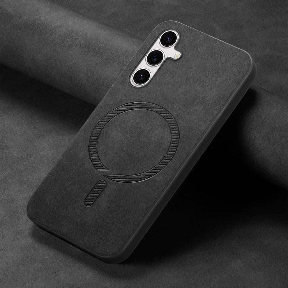 EIDERWOOD Samsung Galaxy S25 Konstläder Skal - MagSafe Kompatibel - Svart