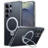 TORRAS Samsung Galaxy S25 Ultra Hybrid Skal m. Kickstand - MagSafe Kompatibel - Genomskinlig