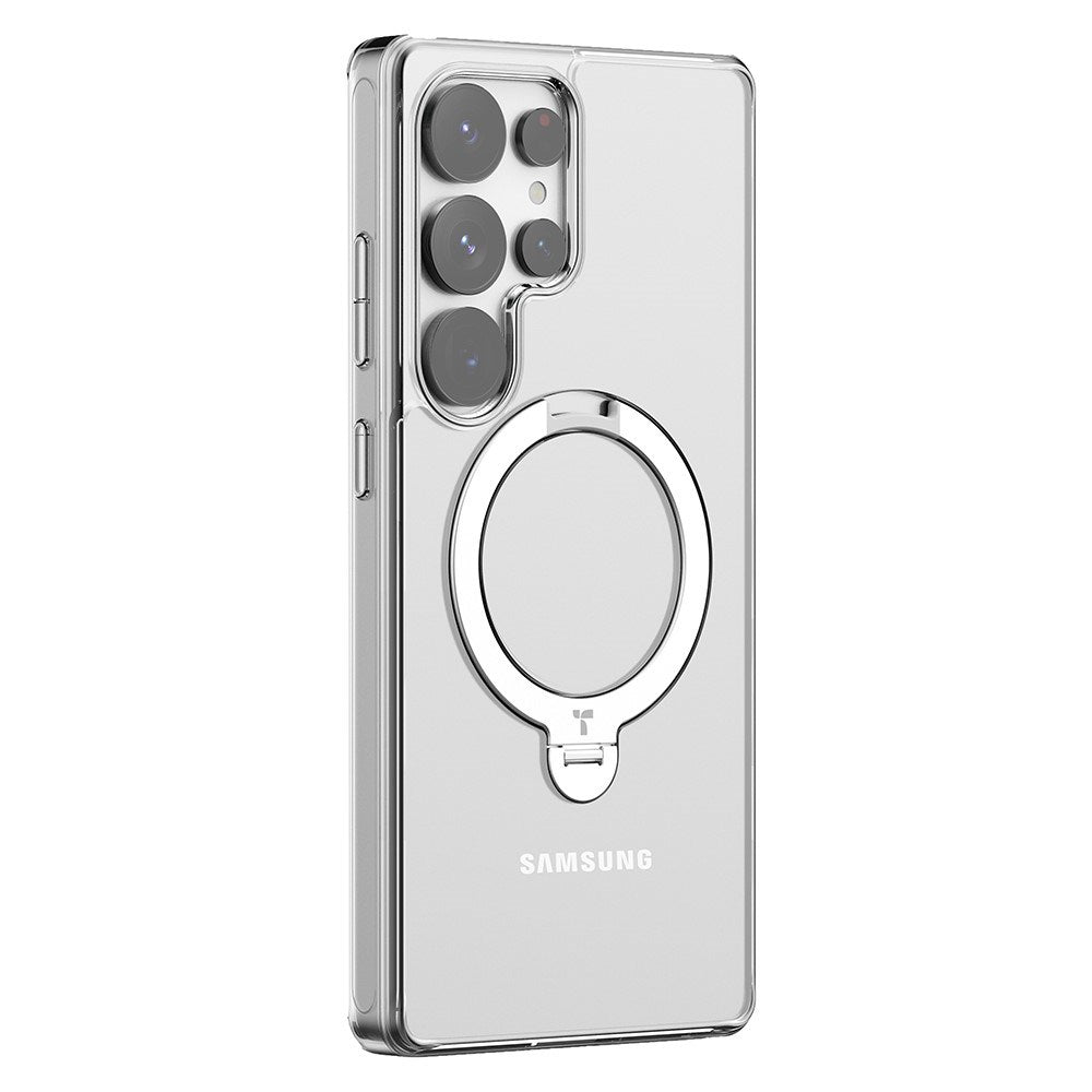 TORRAS Samsung Galaxy S25 Ultra Hybrid Skal m. Kickstand - MagSafe Kompatibelt - Transparent