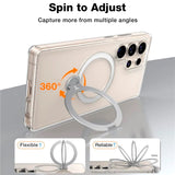 TORRAS Samsung Galaxy S25 Ultra Hybrid Skal m. Kickstand - MagSafe Kompatibel - Genomskinlig