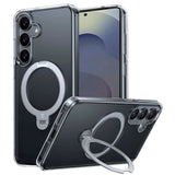 TORRAS Samsung Galaxy S25+ (Plus) Hybrid Skal m. Kickstand - MagSafe Kompatibel - Genomskinlig