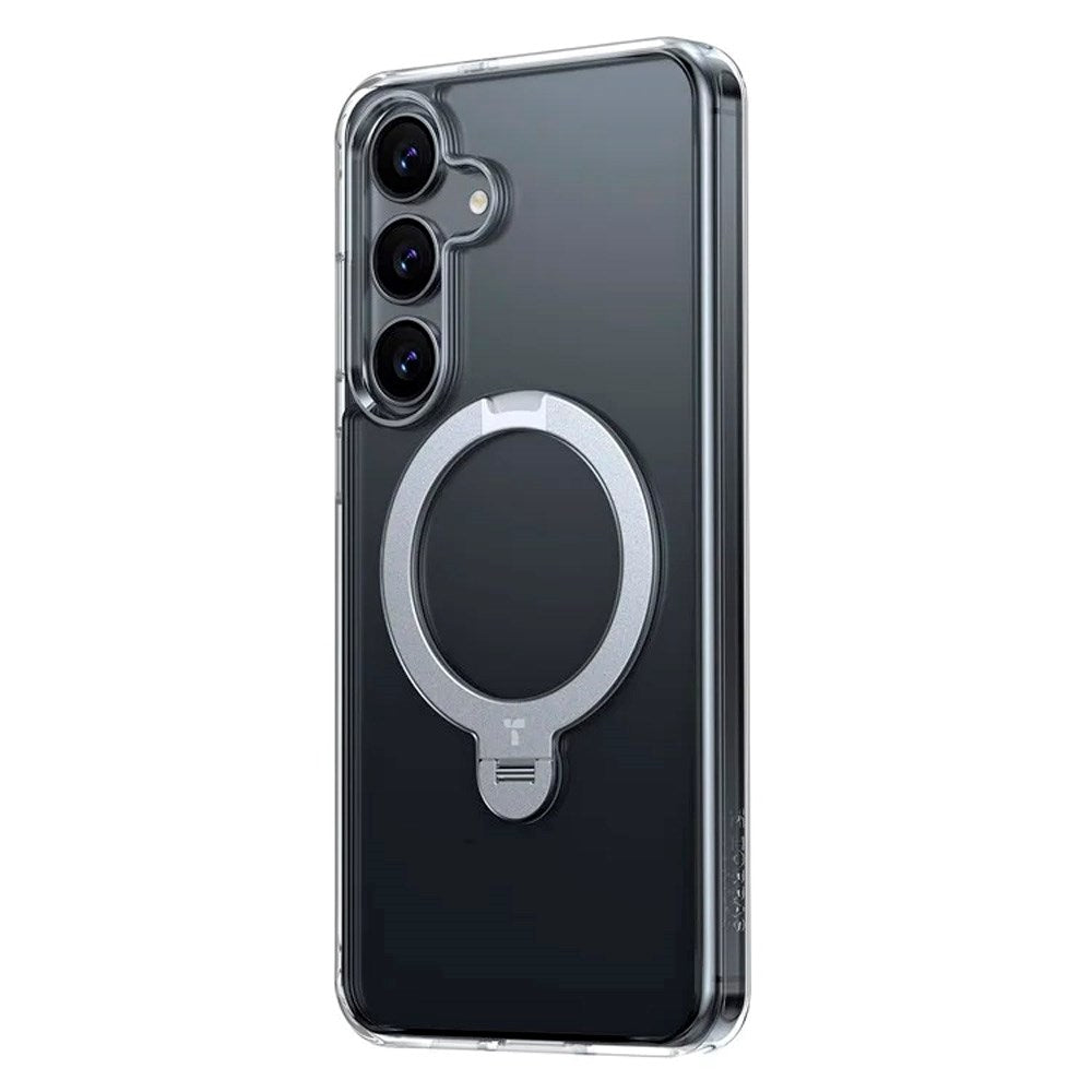 TORRAS Samsung Galaxy S25 Hybrid Skal m. Kickstand - MagSafe Kompatibel - Genomskinlig