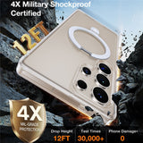 TORRAS Samsung Galaxy S25 Ultra Guardian Ostand Hybrid Skal m. Kickstand - MagSafe Kompatibel - Genomskinlig