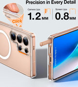 TORRAS Samsung Galaxy S25 Ultra Hybrid Skal m. Ställfunktion - MagSafe Kompatibel - Genomskinlig